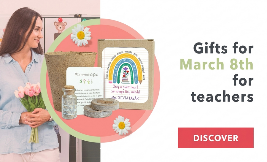 Gepersonaliseerde cadeaus voor leraressen voor 8 maart