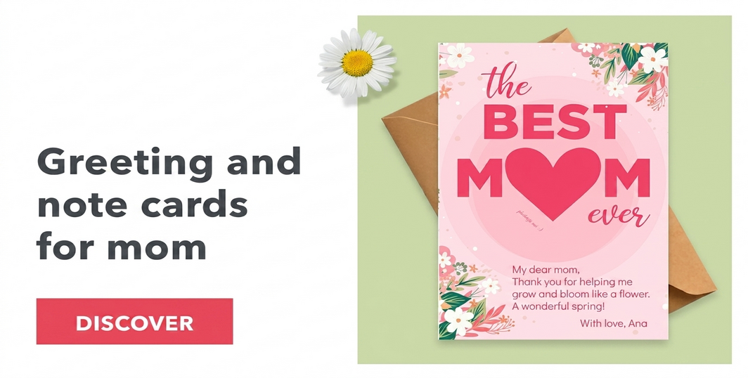 Wenskaarten en kaarten voor mama
