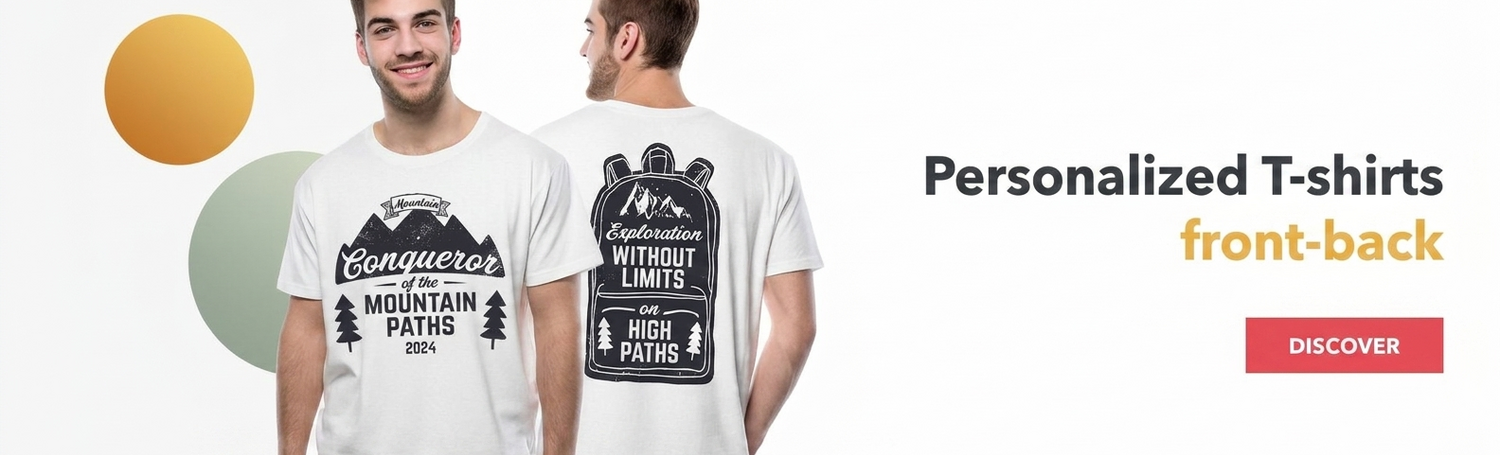 Gepersonaliseerde T-shirts: voor- en achterkant