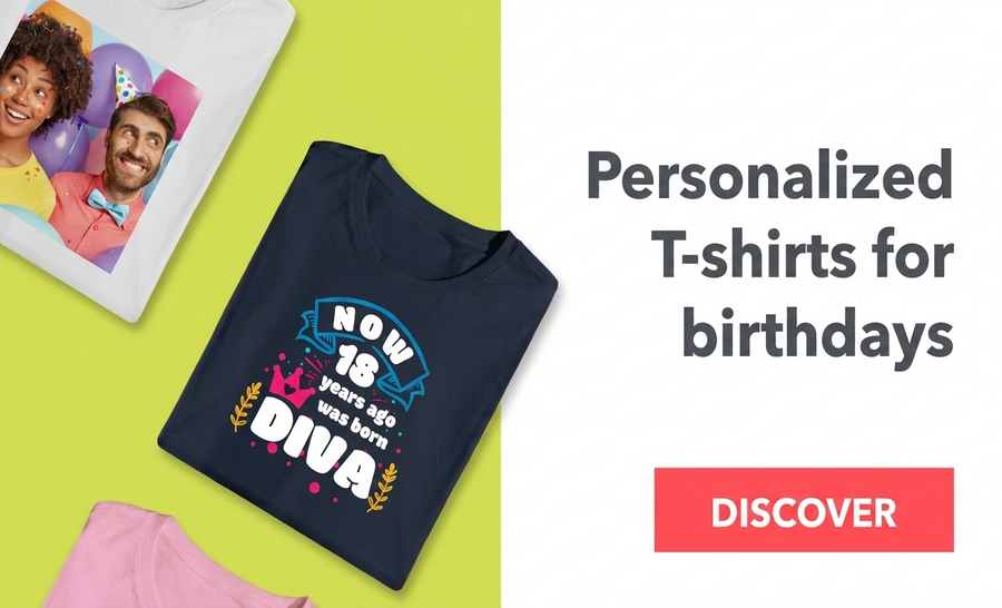 Gepersonaliseerde T-shirts voor verjaardagen