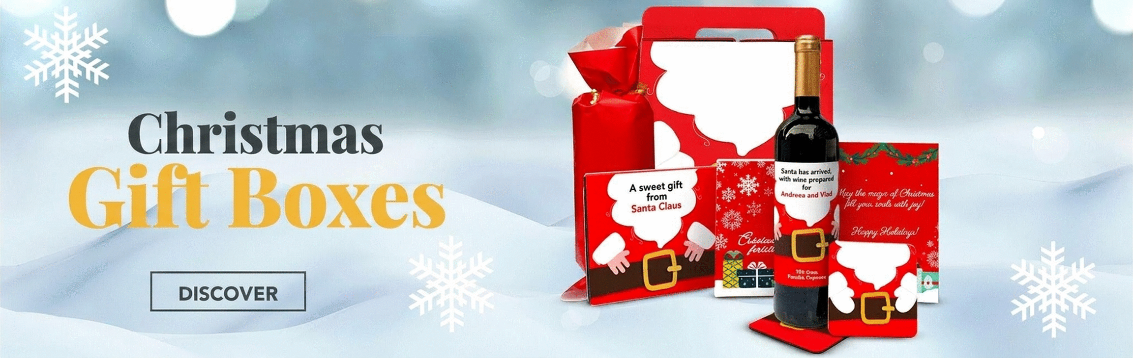 Geschenkdozen met kerstartikelen
