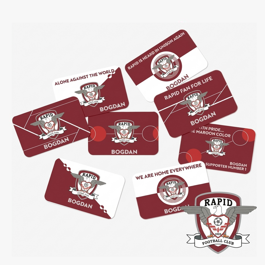 Stickers, gepersonaliseerde zelfklevende etiketten onder officiële licentie - FC Rapid 1923