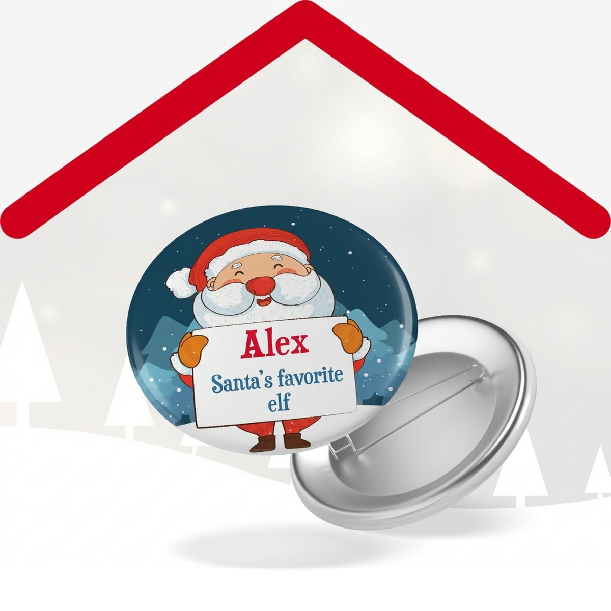 Gepersonaliseerde kerstbuttons