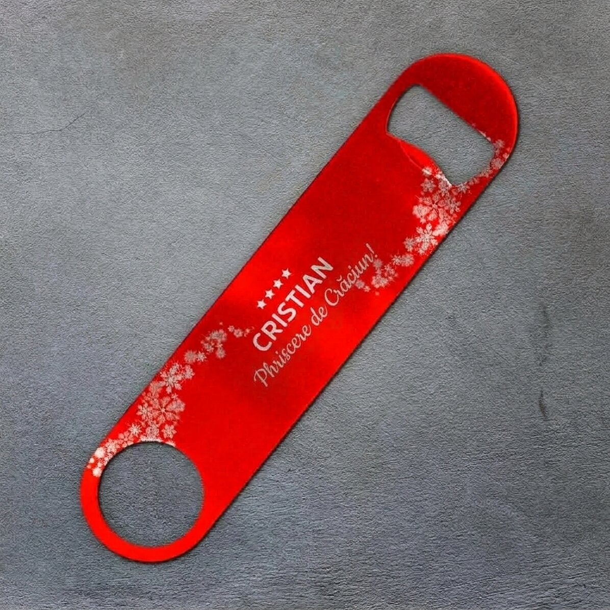 Gepersonaliseerde bieropener met tekst - Kerstfeest