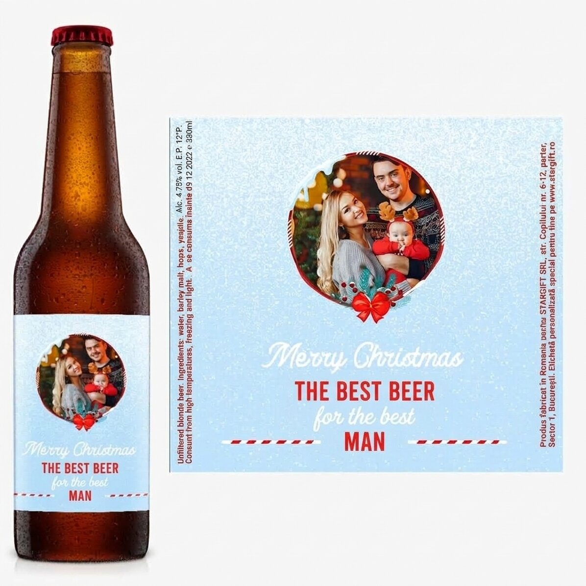 Bier met gepersonaliseerde tekst - Sweet Christmas