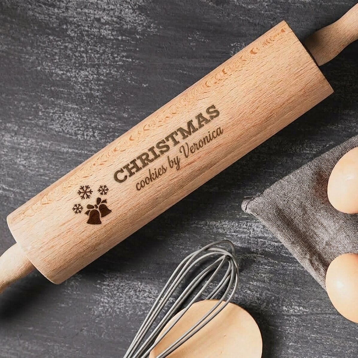 Op maat gemaakte houten koekjespers - Cookies by...