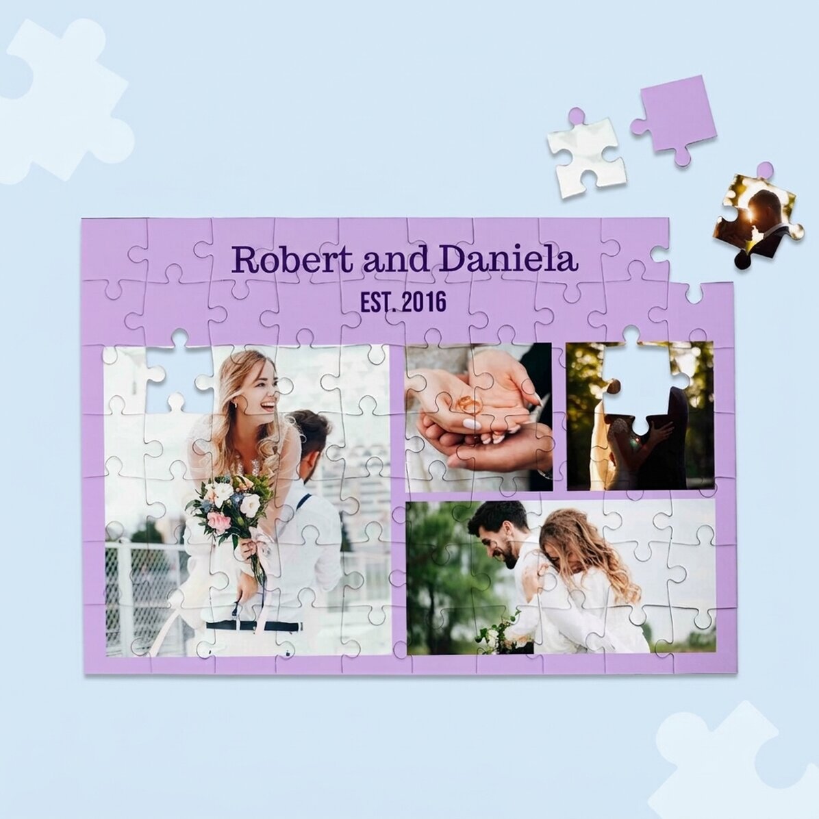 Gepersonaliseerde puzzel met 4 foto