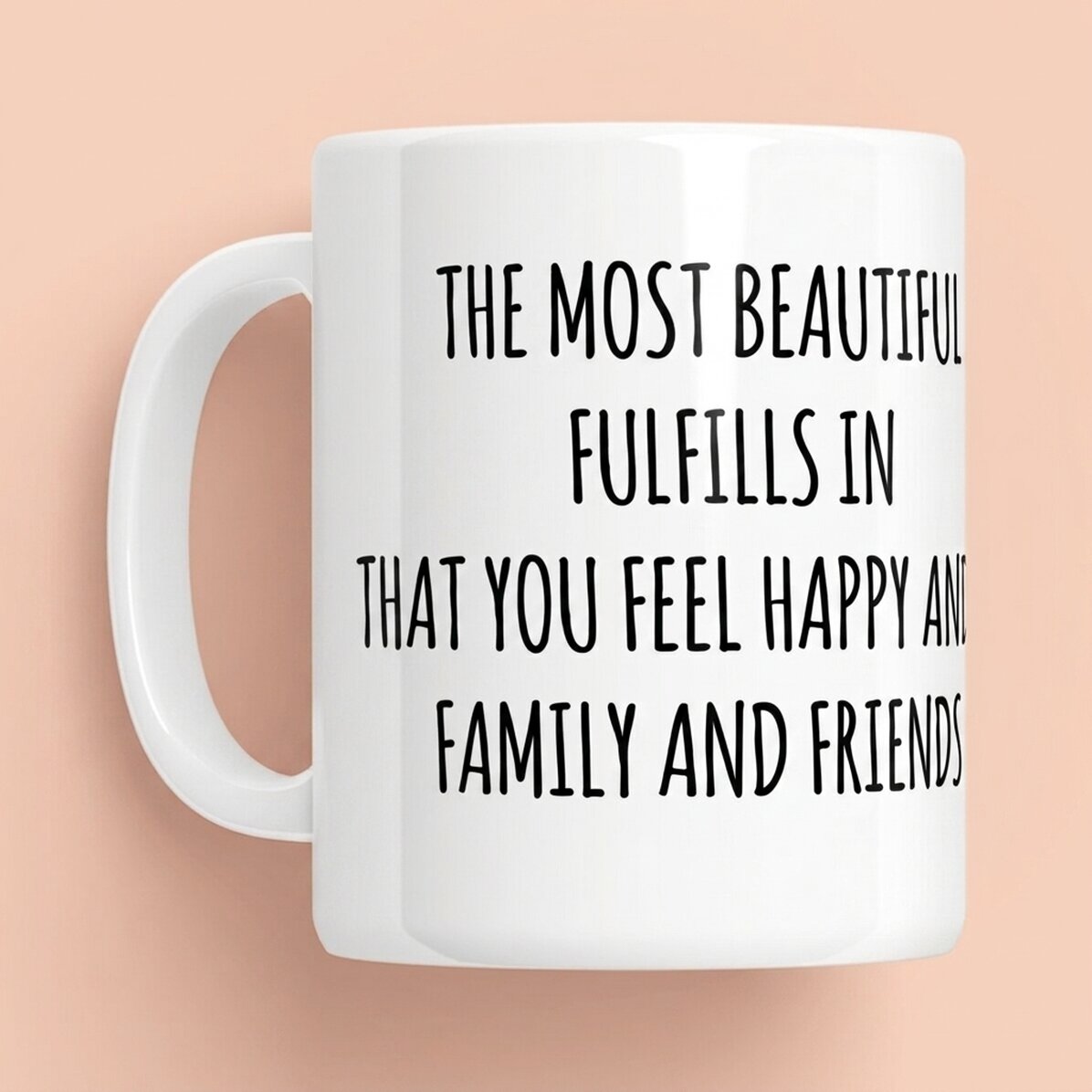 Tasse personnalisée avec un texte - Message pour les amis