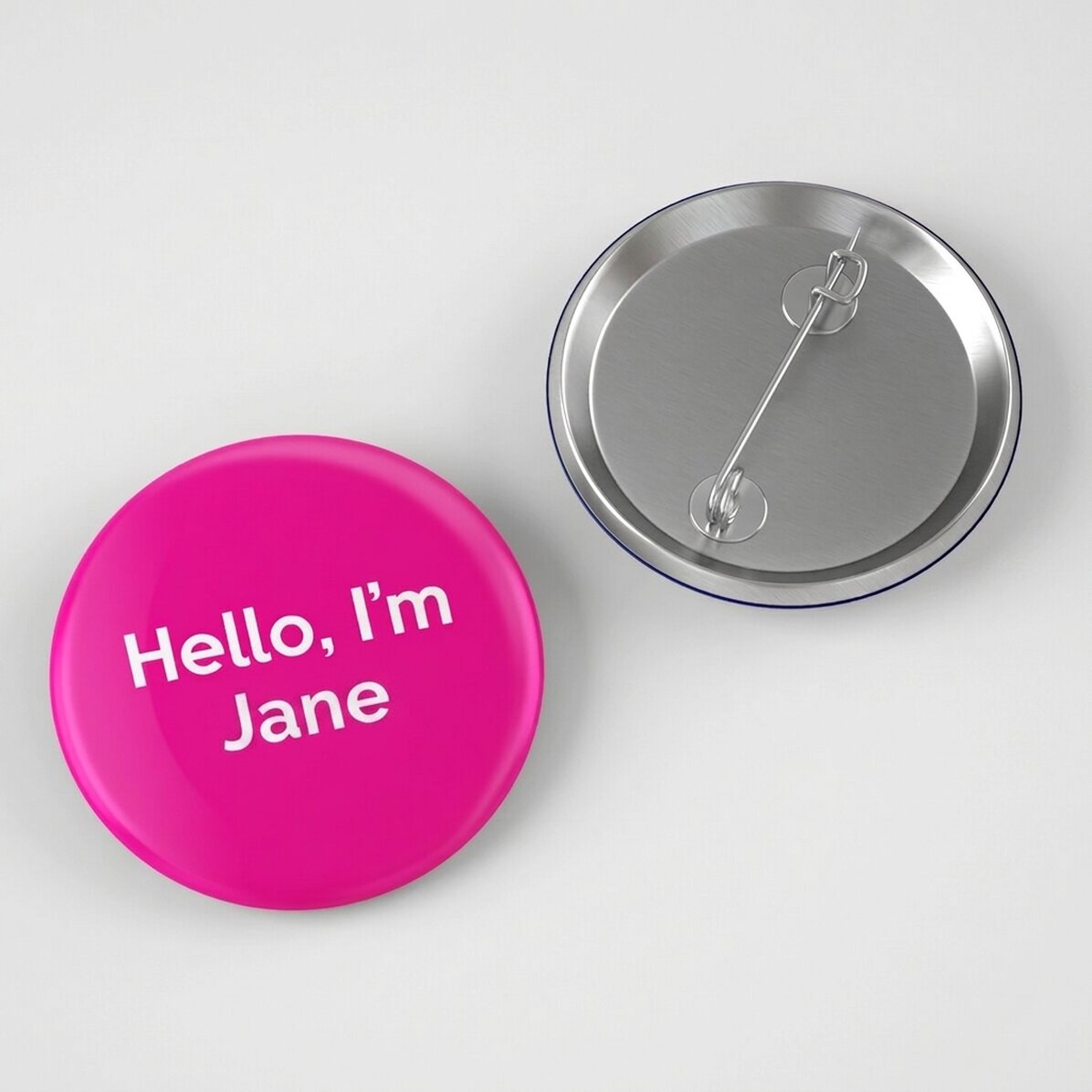 Gepersonaliseerde button met boodschap