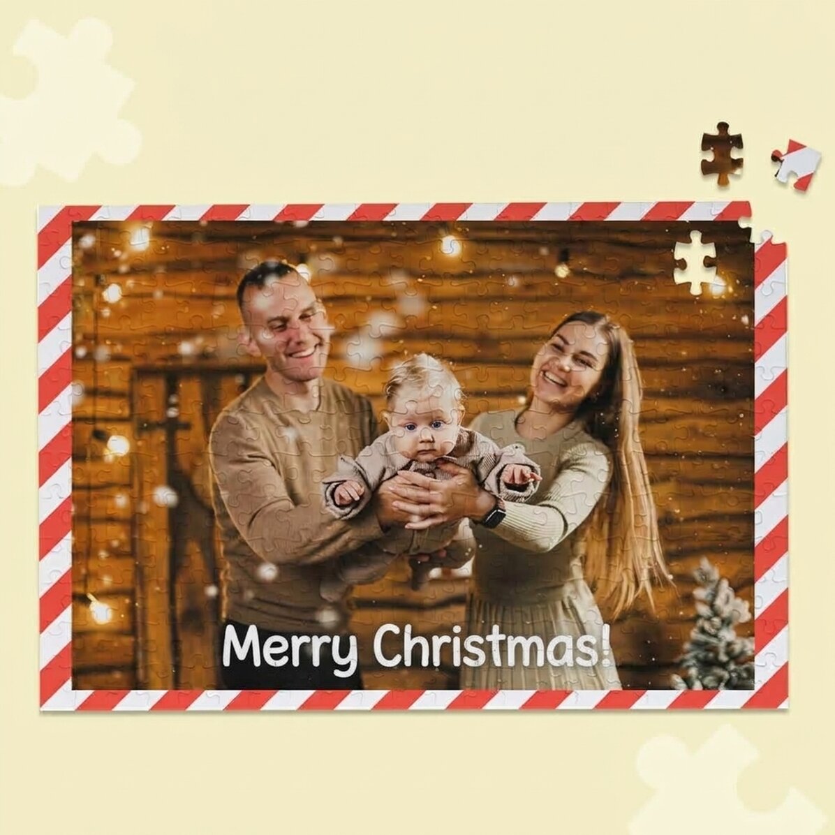 Puzzle personnalisé avec une photo, 40 x 28,5 cm - Joyeux Noël