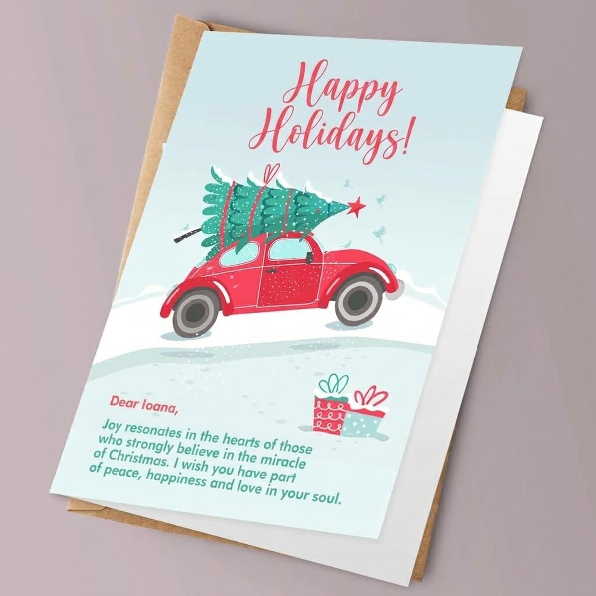 Gepersonaliseerde wenskaart - Kerstvoorbereidingen
