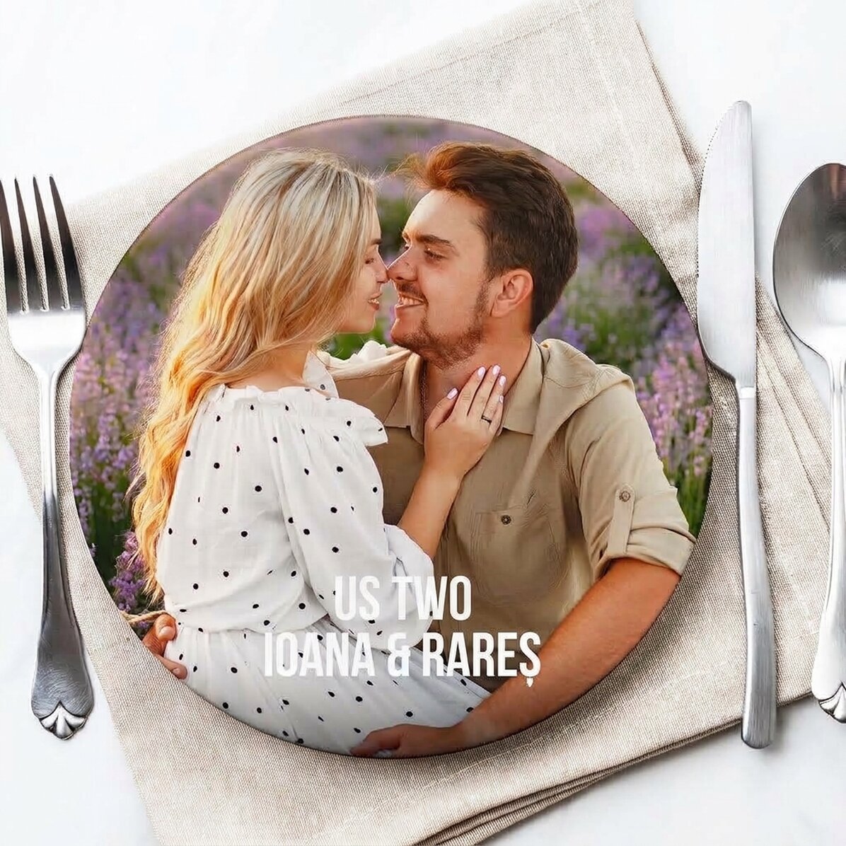 Gepersonaliseerd bord met een foto en tekst - Wij tweeën