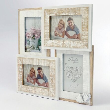 Cadre photo pour 4 photos, 35 x 35 cm - style vintage