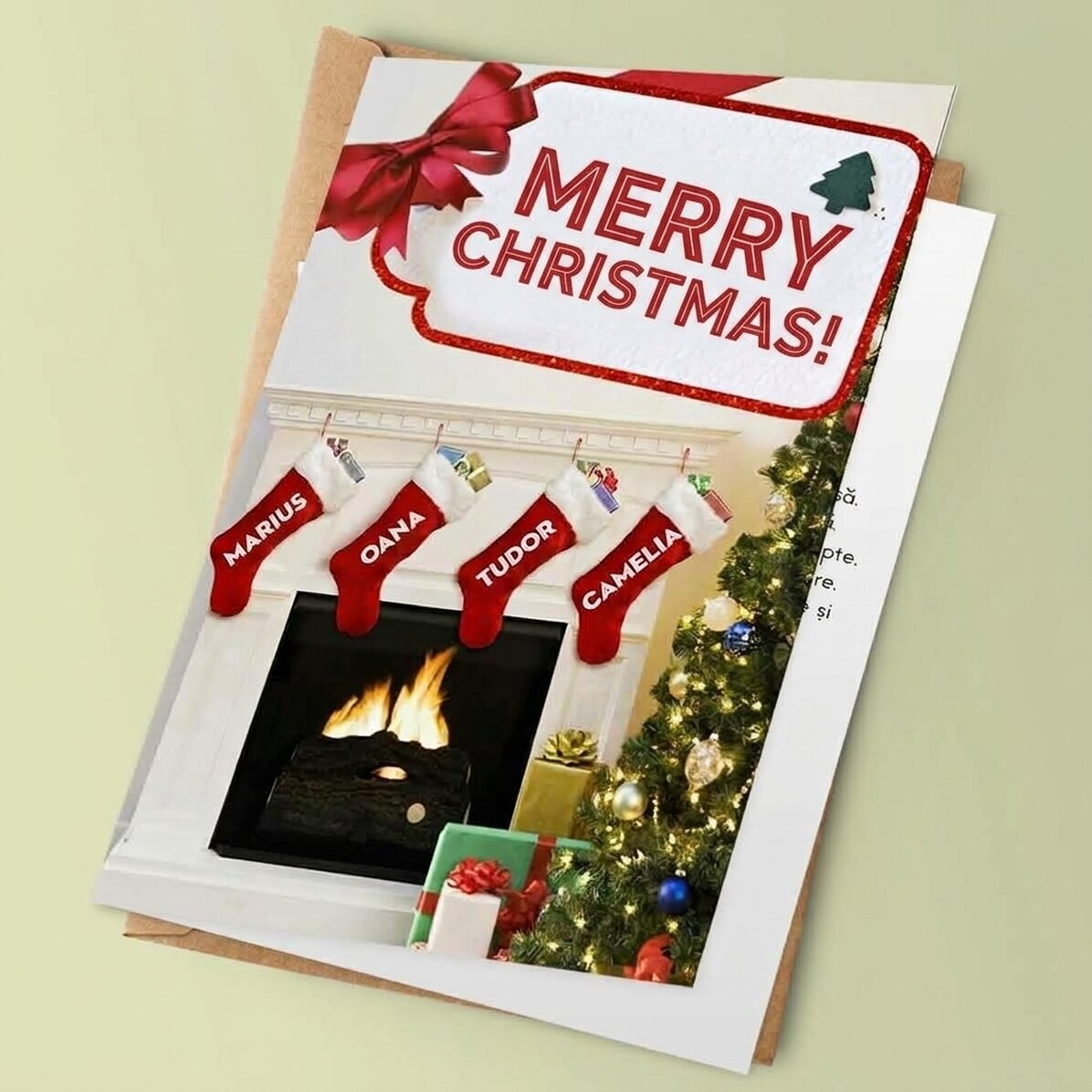 Gepersonaliseerde kerstkaart - Onze familie