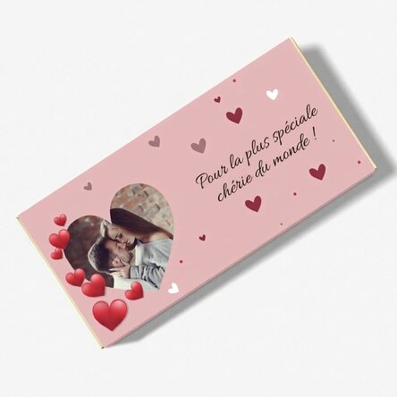 Chocolat personnalisé avec un message et une photo - Je t