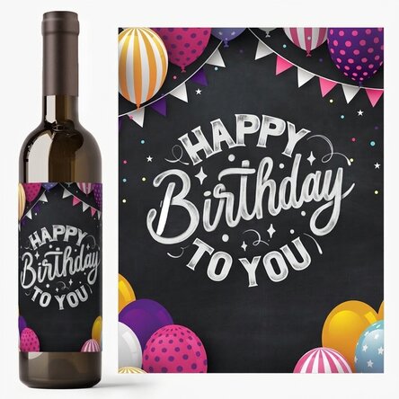 Gepersonaliseerde wijn - Happy Birthday To You