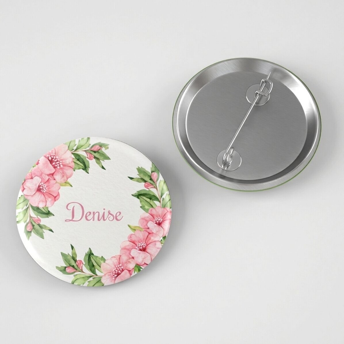 Insigne personnalisé avec votre nom - Flowers