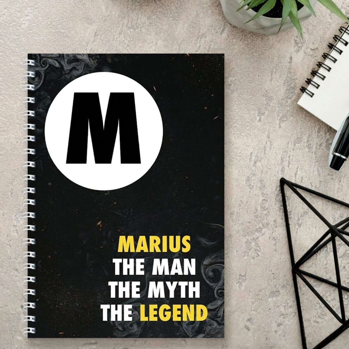 Gepersonaliseerd notitieboekje met tekst - The Legend
