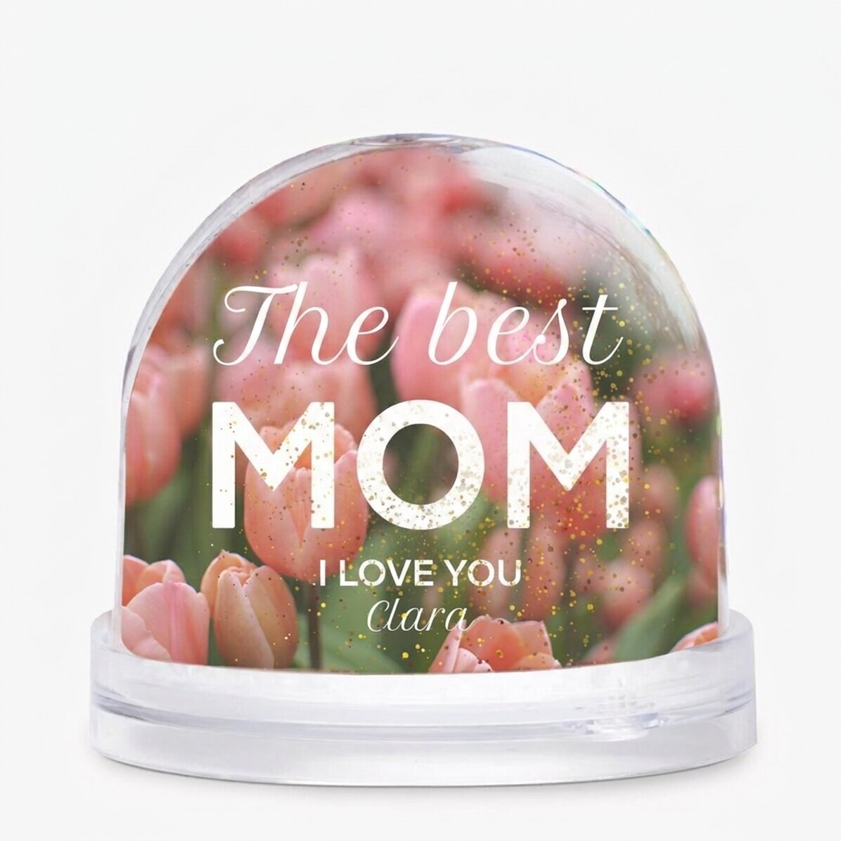 Globe de bureau personnalisé avec photo et texte - La meilleure maman