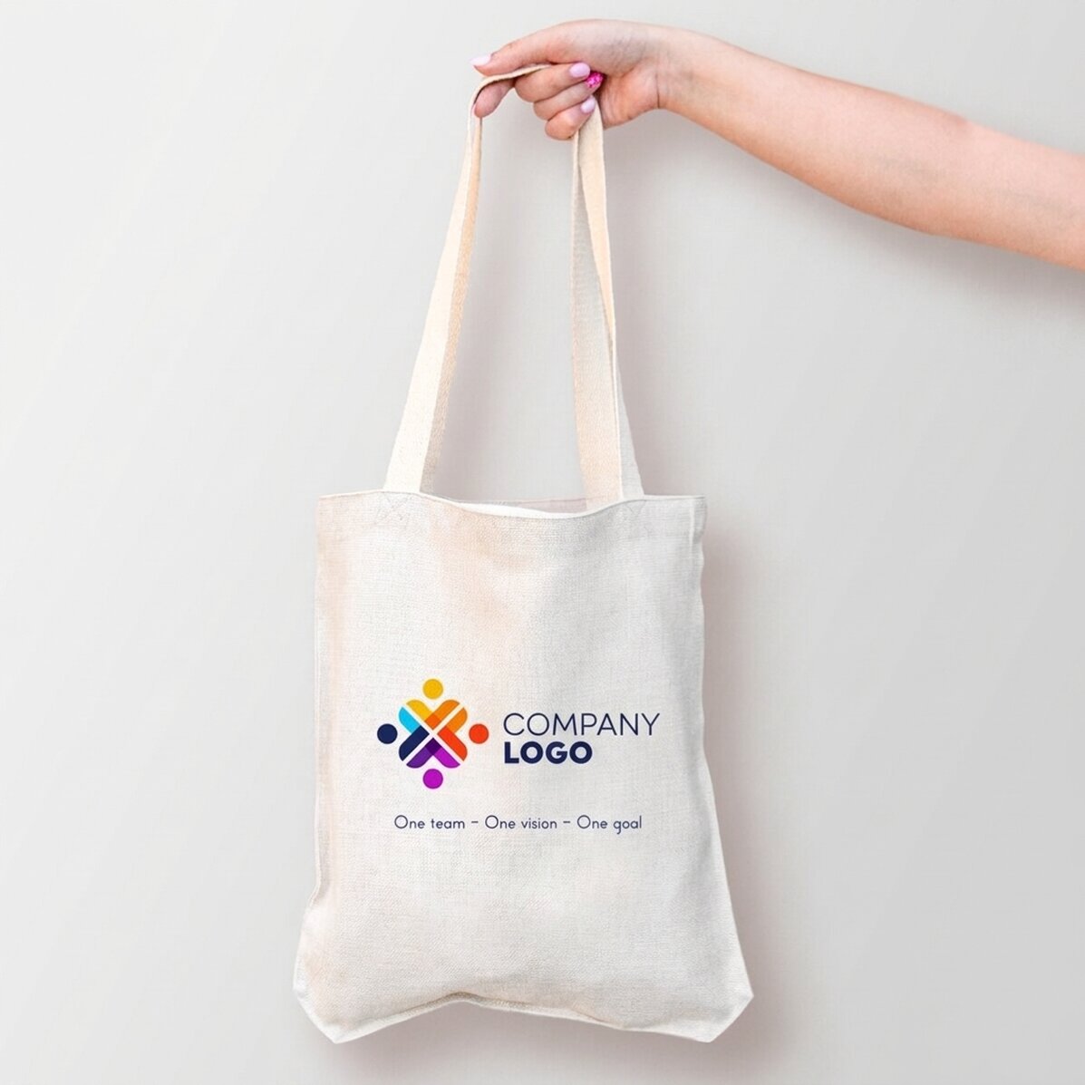 Gepersonaliseerde tas met logo en tekst