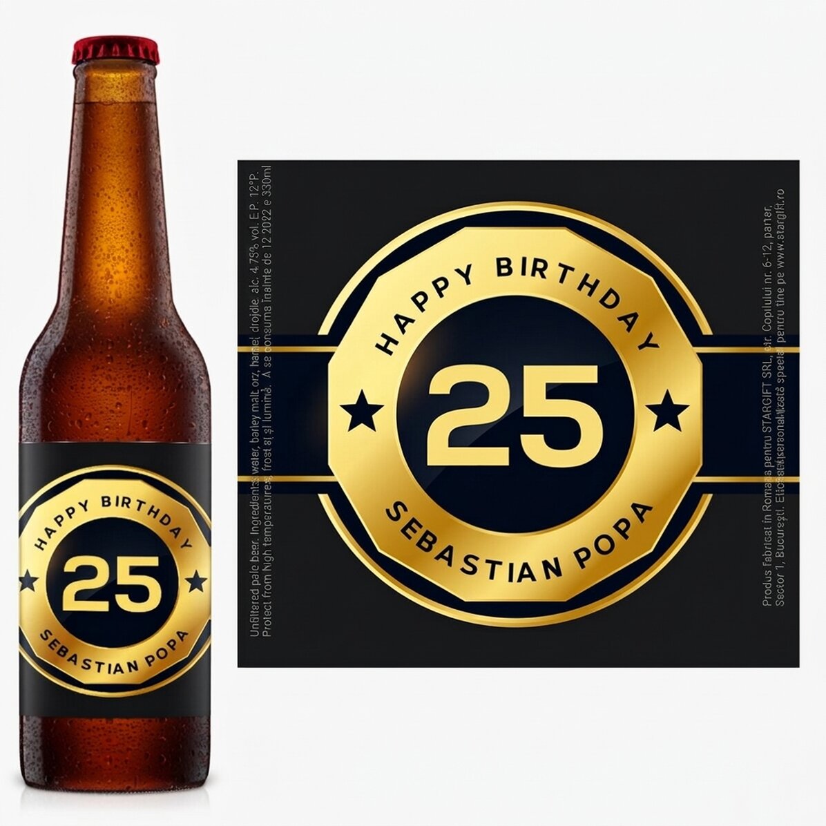 Bier met gepersonaliseerde tekst - Birthday Beer