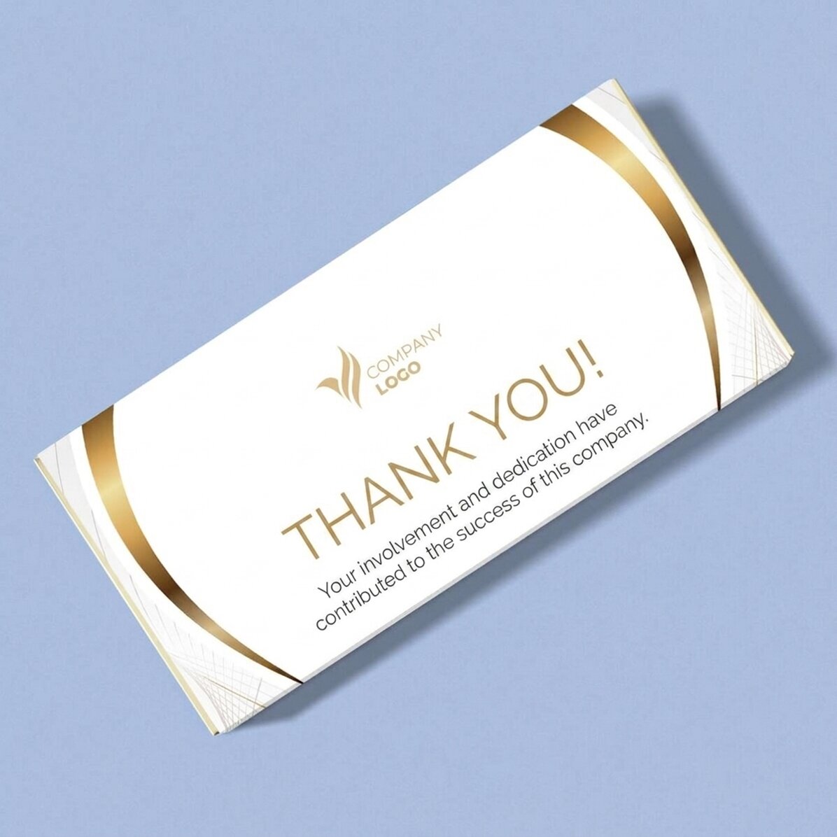 Chocolade met eigen logo en tekst - Felicitatiekaarten (White)