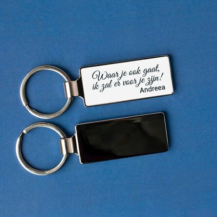 Gepersonaliseerde sleutelhanger met tekst