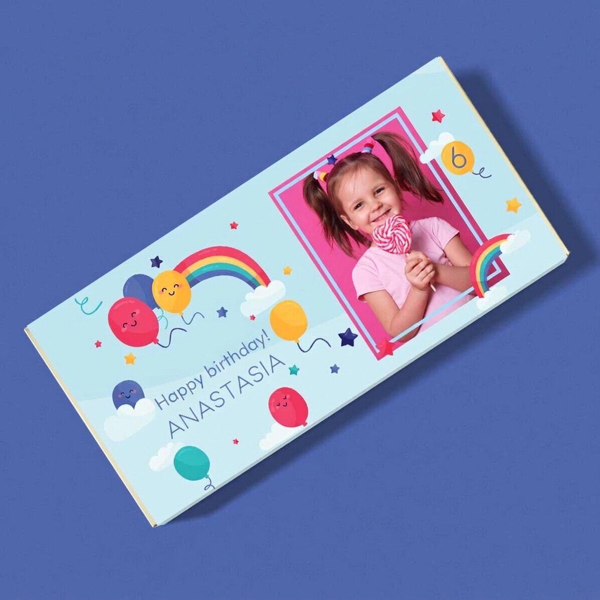 Chocolade met persoonlijke tekst en foto - Happy Birthday, Kids!