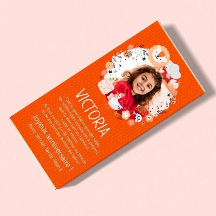 Chocolat personnalisé avec un message pour les enfants - Animaux mignons