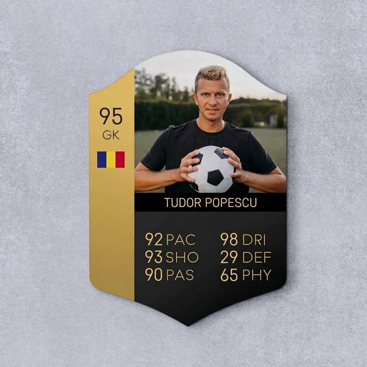 Gepersonaliseerde FIFA-kaart met een foto en statistieken - Voetbalfan