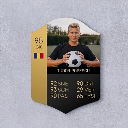 Gepersonaliseerde FIFA-kaart met een foto en statistieken - Voetbalfan