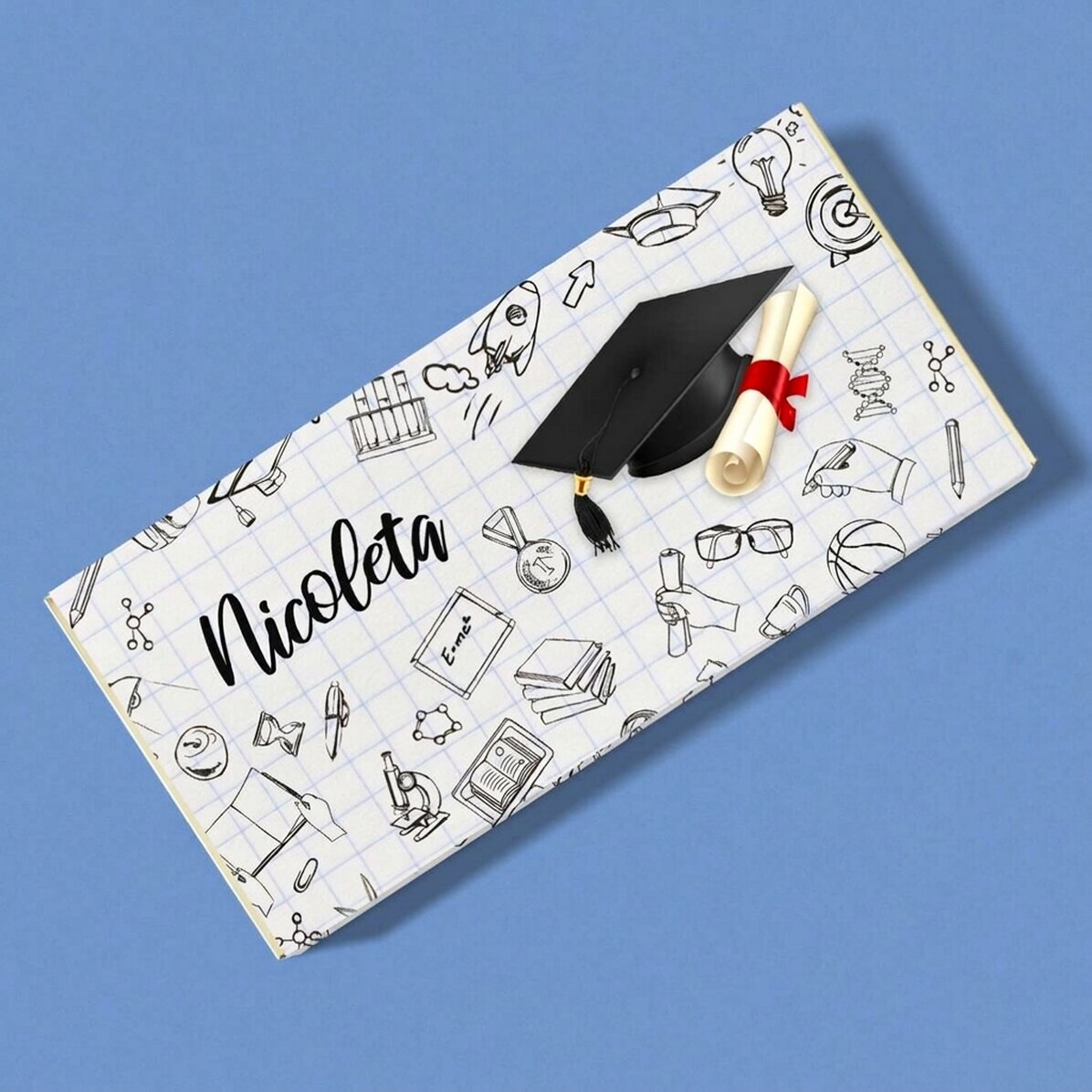 Chocolade met gepersonaliseerde tekst - Afstuderen