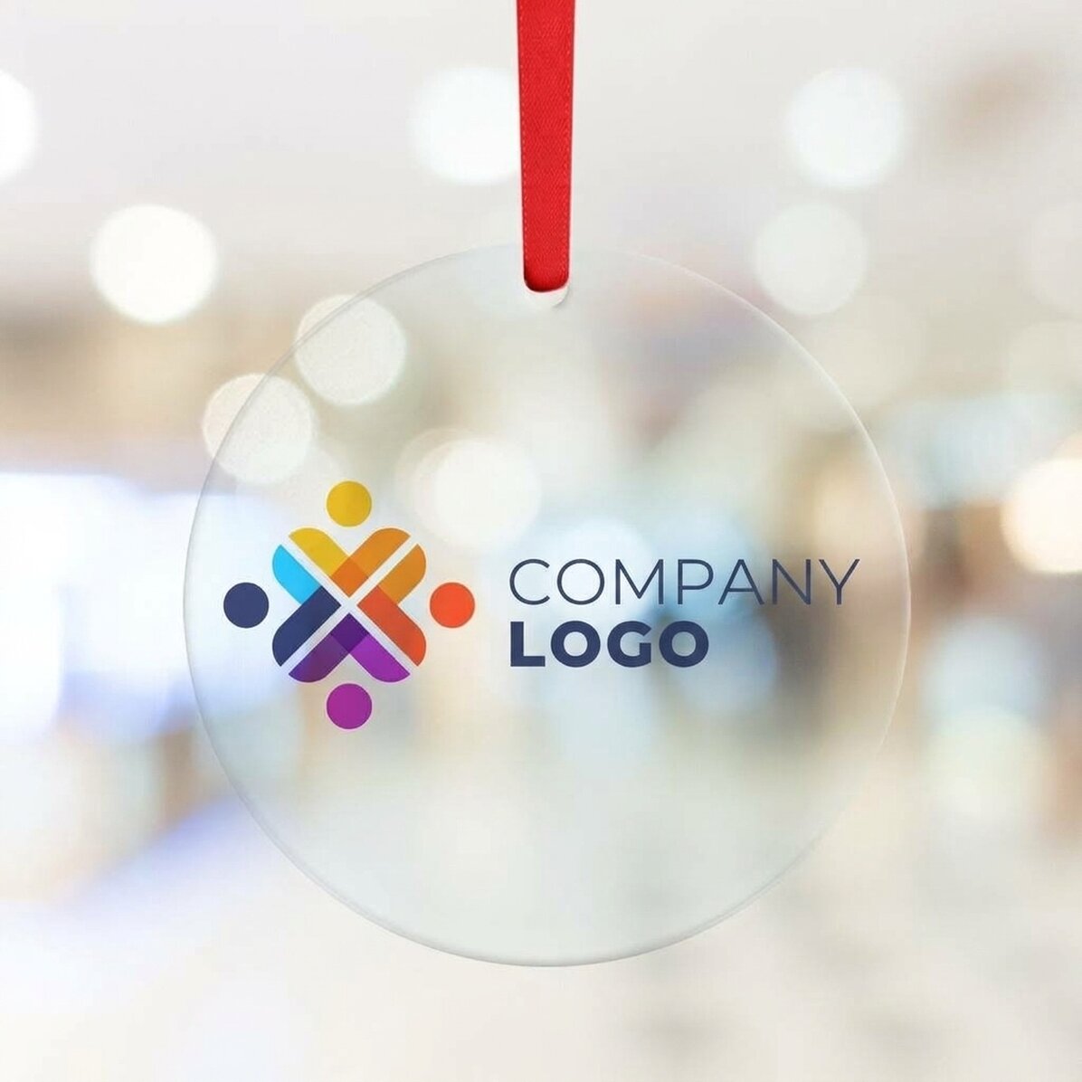 Rond ornament met eigen logo