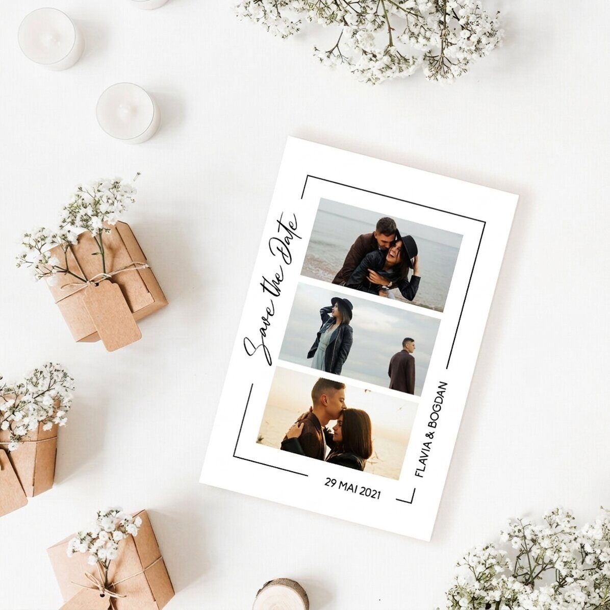 Photo personnalisée 10 x 15 cm - « Save the date »