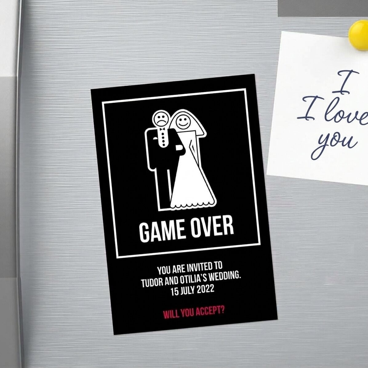 Aimant personnalisé 10 x 15 cm - Game over