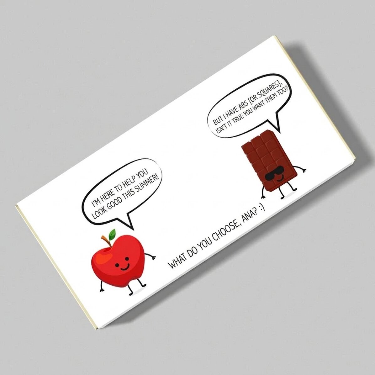 Chocolat personnalisé avec un message - Versus