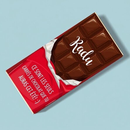 Chocolat personnalisé avec un message - Drôle