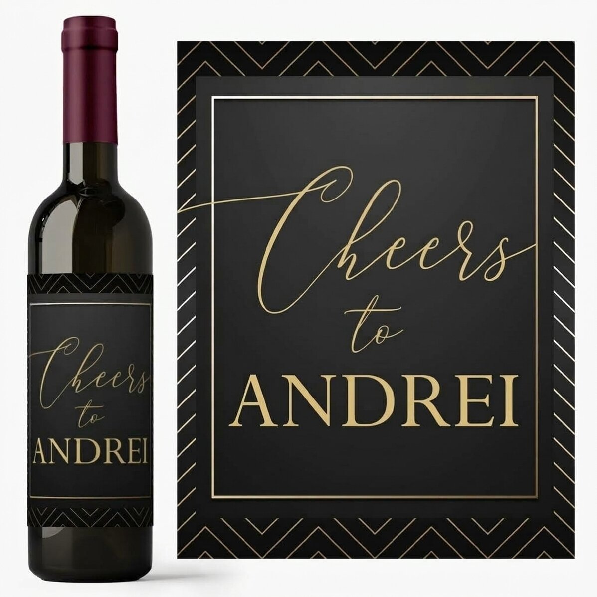 Wijn met gepersonaliseerde tekst - Cheers to