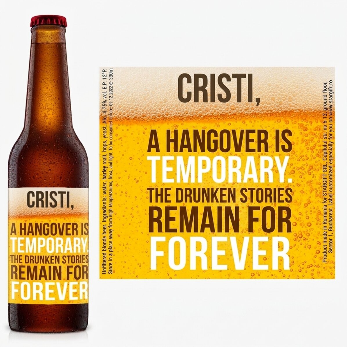 Bier met gepersonaliseerde tekst - De verhalen