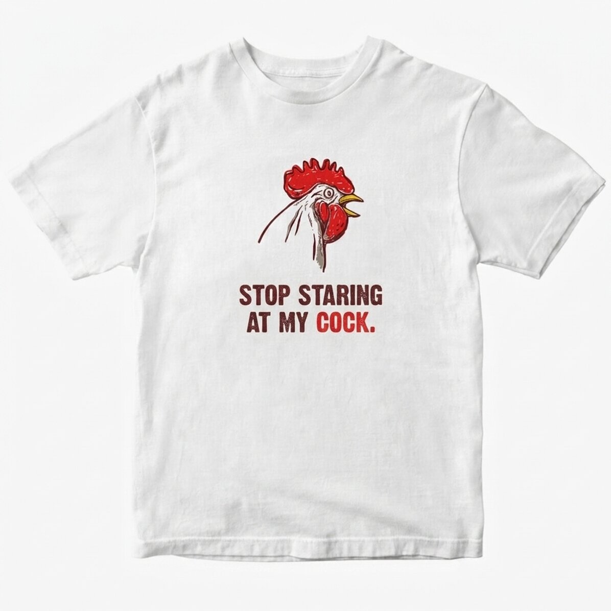 T-shirt personnalisé avec le texte « Stop staring »