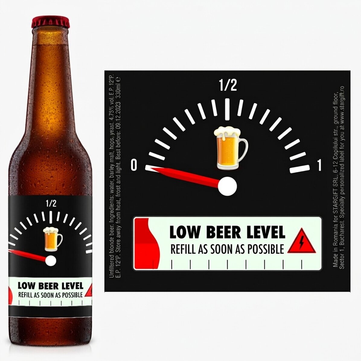 Bier met gepersonaliseerde tekst - Refill