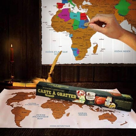 Carte du monde à gratter