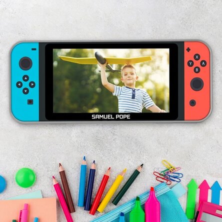 Gepersonaliseerd etui met foto en naam - Spelconsole