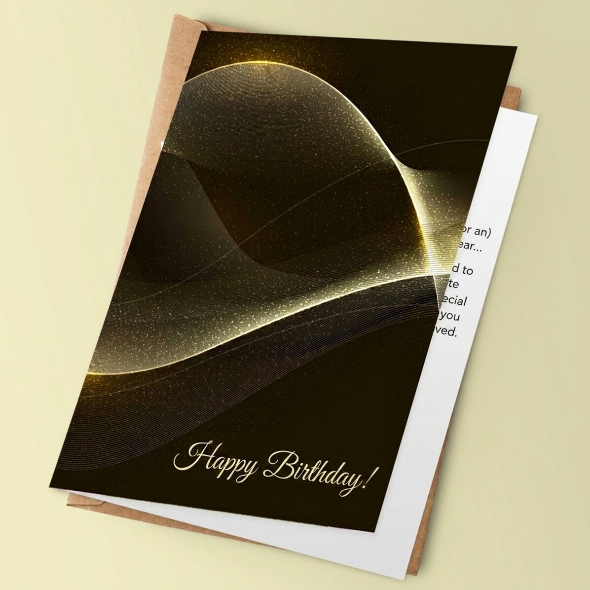Carte de vœux personnalisée avec message - Joyeux anniversaire !