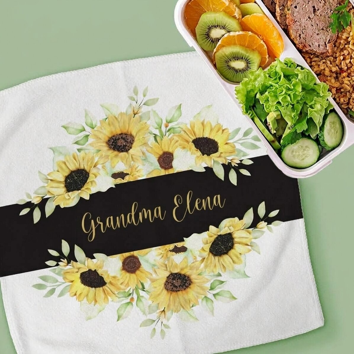 Gepersonaliseerde handdoek met tekst voor oma