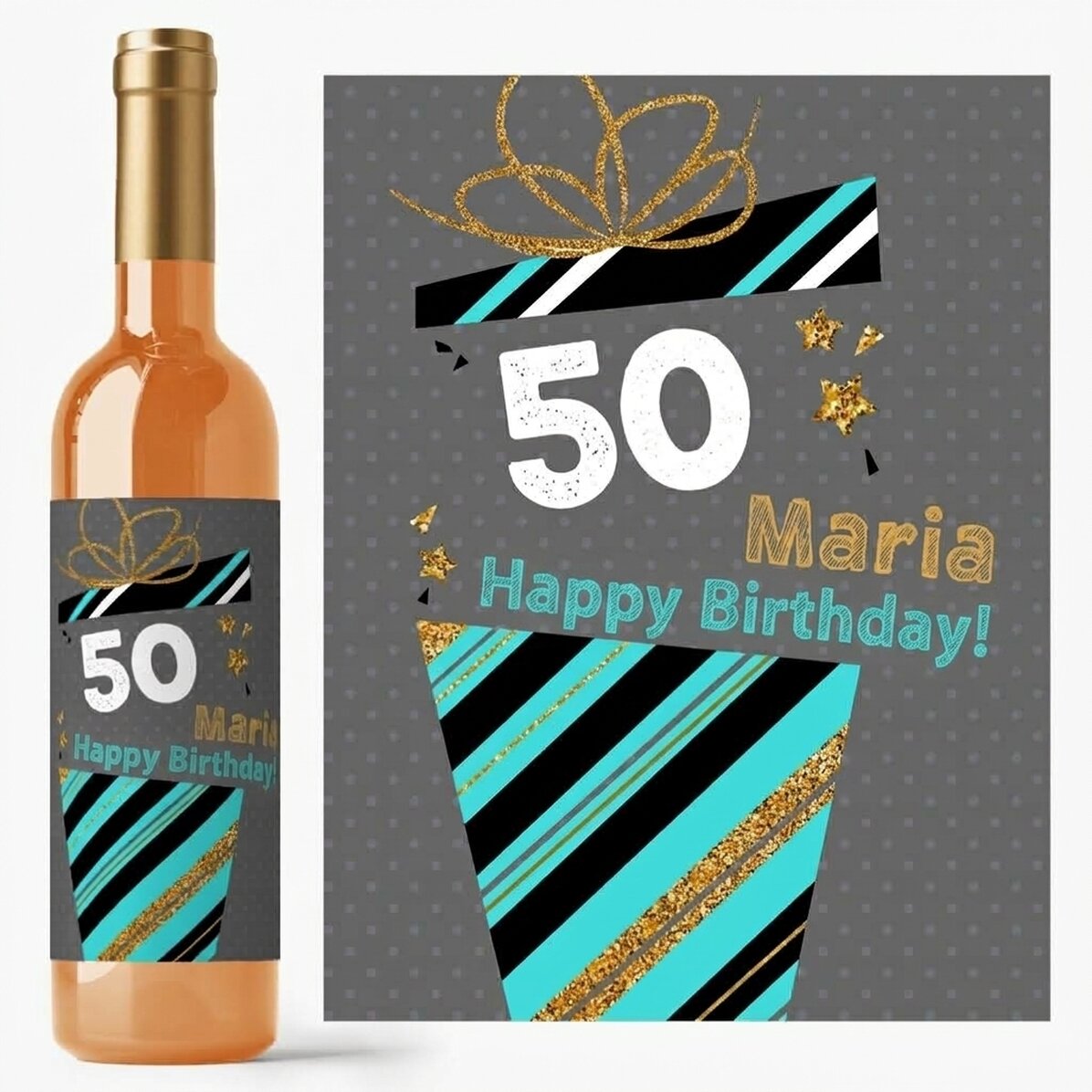 Vin personnalisé avec un message - Cadeau d