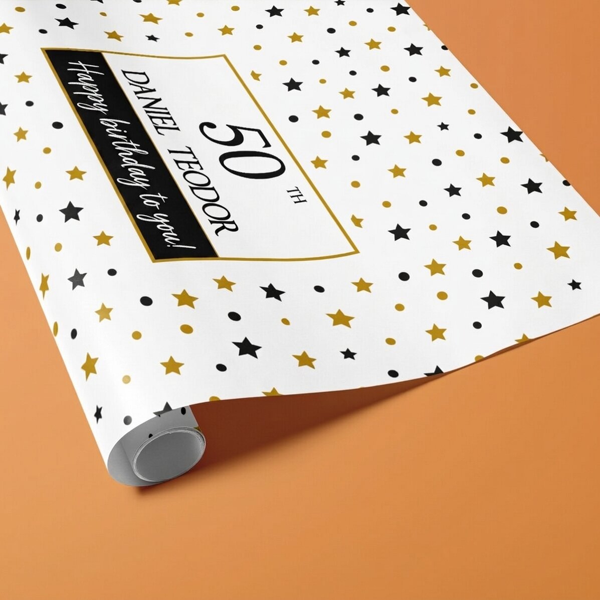 Gepersonaliseerd cadeaupapier met tekst - It
