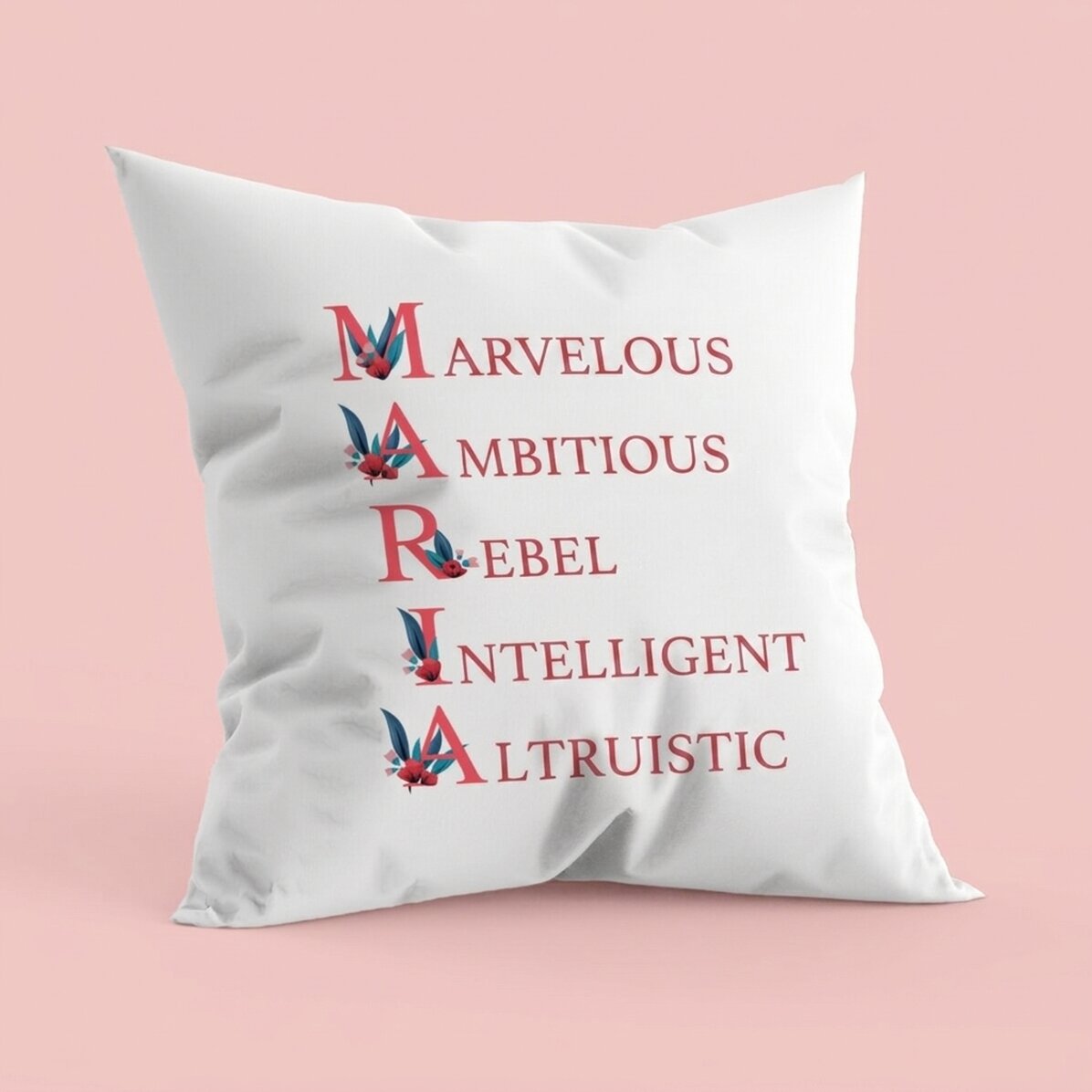 Coussin personnalisé avec inscription - Maria