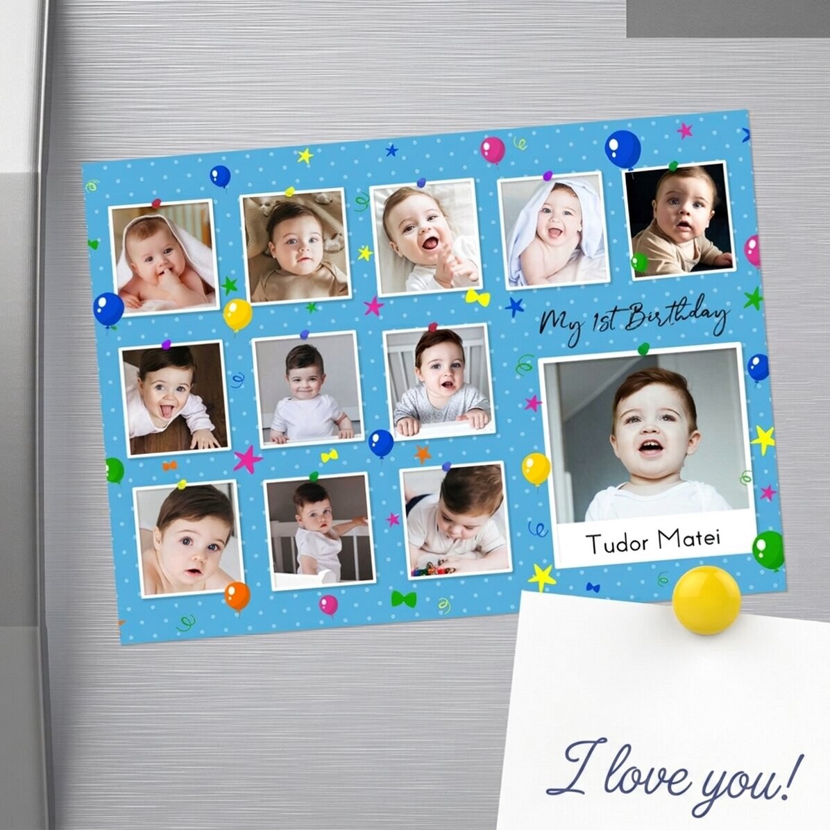 Gepersonaliseerde magneet van 18 x 13 cm met foto