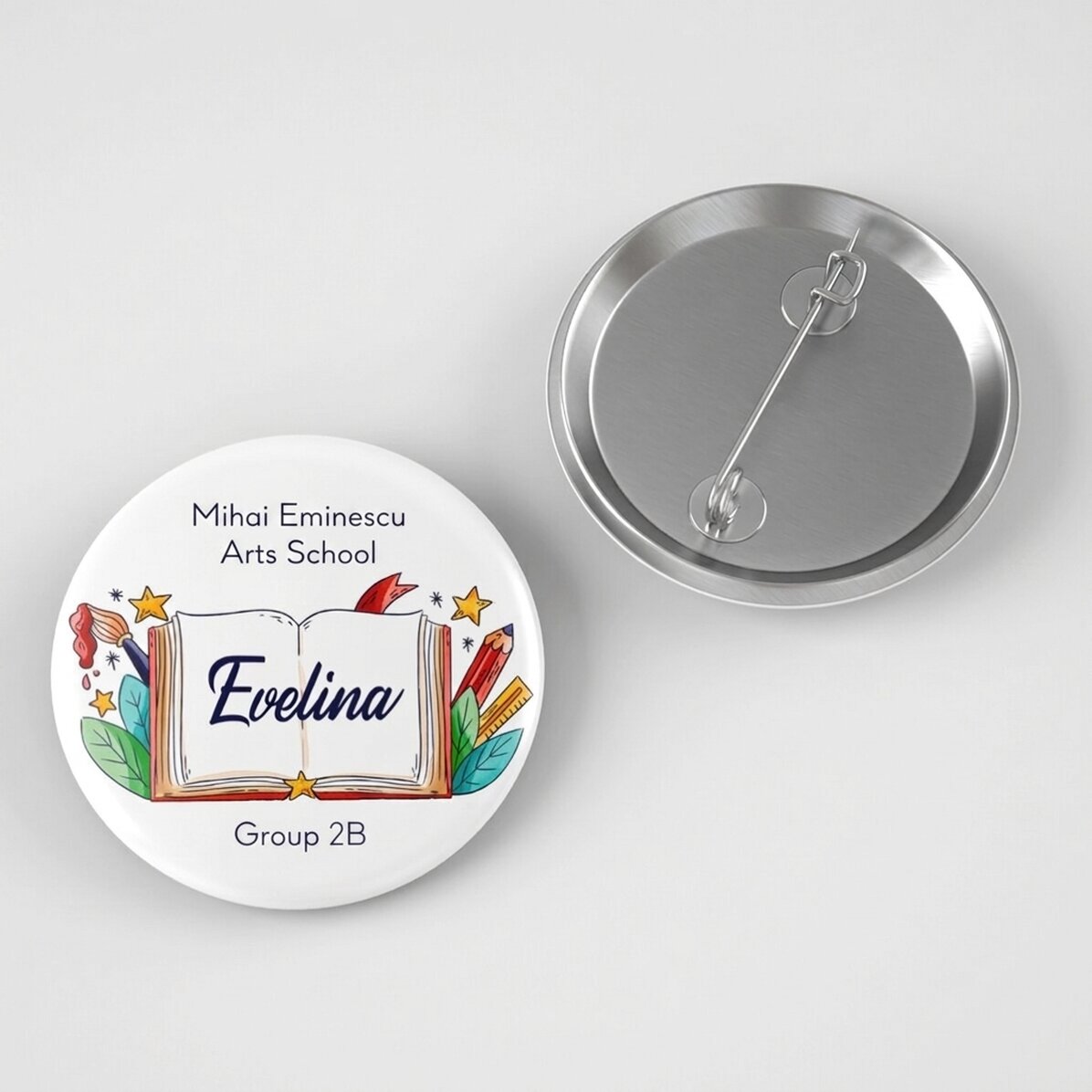 Gepersonaliseerde button met naam - Terug naar school